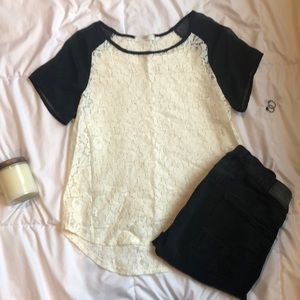 Lush White Lace Tee